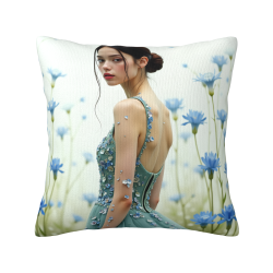 Housse de coussin en peluche style champêtre frais - Okomall