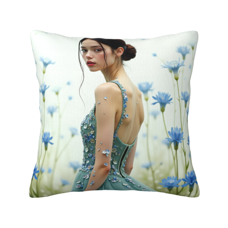 Housse de coussin en peluche style champêtre frais - Okomall