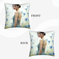 Housse de coussin en peluche style champêtre frais - Okomall