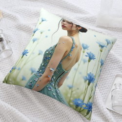 Housse de coussin en peluche style champêtre frais - Okomall