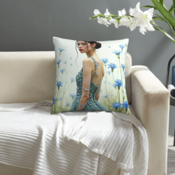 Housse de coussin en peluche style champêtre frais - Okomall