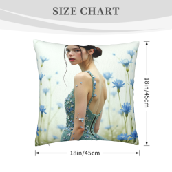 Housse de coussin en peluche style champêtre frais - Okomall