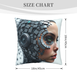 Housse de coussin personnage cyberpunk - Okomall