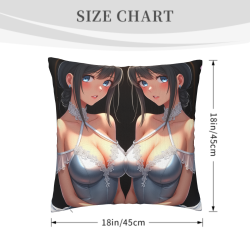 Doppelseitiges Anime-Anime-Mädchen-Kissenbezug - Okomall