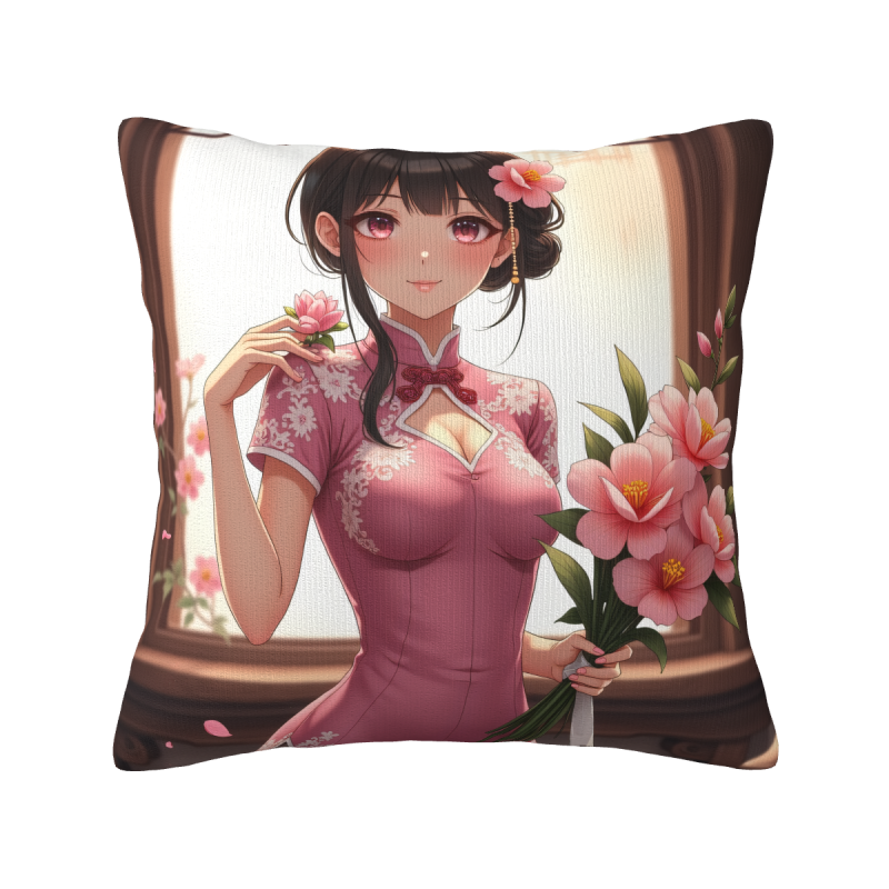 精緻少女風抱枕套 - OkoMall