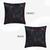 Housse de coussin en peluche abstraite de lignes - Okomall