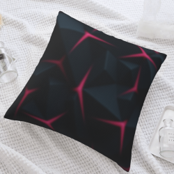 Funda de cojín de peluche abstracto de líneas - Okomall