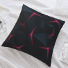 Funda de cojín de peluche abstracto de líneas - Okomall