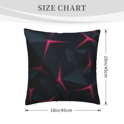 Funda de cojín de peluche abstracto de líneas - Okomall