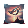 Housse de coussin paysage en peluche Montagnes Crépusculaires - Okomall