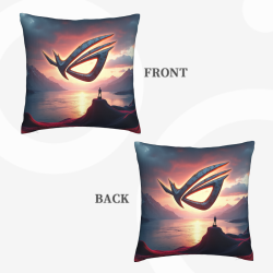 Twilight Mountains Scenic Plush Pillow Cover - Okomall