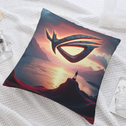 Twilight Mountains Scenic Plush Pillow Cover - Okomall
