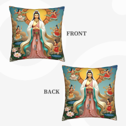 Coperta di cuscino in peluche della Bodhisattva Guanyin - Okomall
