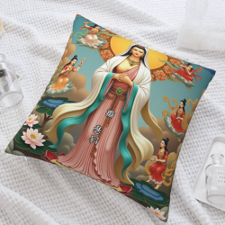 Coperta di cuscino in peluche della Bodhisattva Guanyin - Okomall