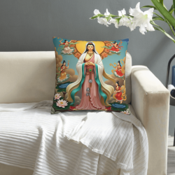 Coperta di cuscino in peluche della Bodhisattva Guanyin - Okomall
