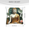 Housse de coussin en peluche avec motif de lotus zen - Okomall