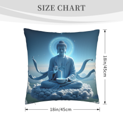 禪意佛像抱枕套 - 18x18英寸 | Okomall
