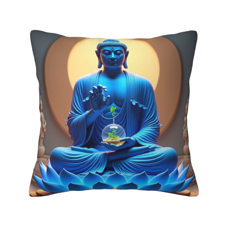 禪意風景毛絨抱枕套 - Okomall