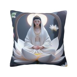 Coperta di cuscino in peluche con Buddha Zen - Okomall