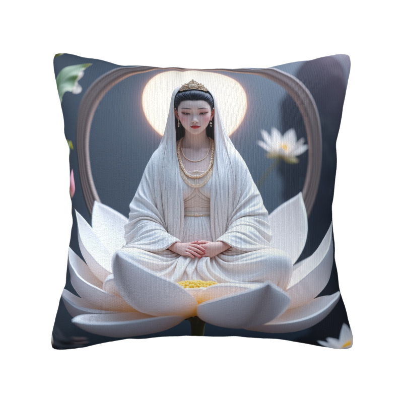 Funda de cojín de peluche con Buda Zen - Okomall