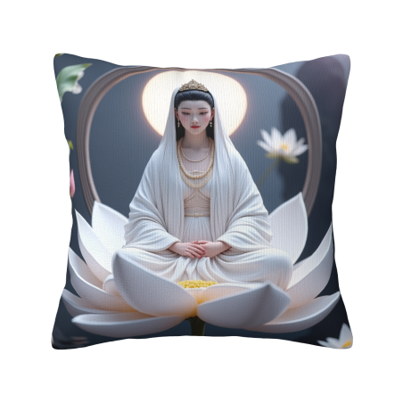 Funda de cojín de peluche con Buda Zen - Okomall
