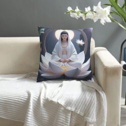Zen Buddha Plush Pillow Cover - Okomall