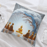 Zen Bodhi Tree Plush Pillow Cover - Okomall