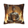 Housse de coussin en peluche avec image de Bouddha Zen - 18x18 pouces | Okomall