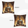 Cuscino in peluche con immagine di Buddha Zen - 18x18 pollici | Okomall