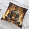 禪意佛像毛絨抱枕套 - 18x18英寸 | Okomall