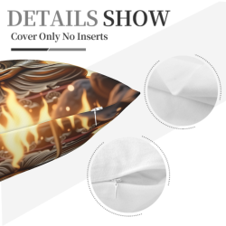 Housse de coussin en peluche avec image de Bouddha Zen - 18x18 pouces | Okomall