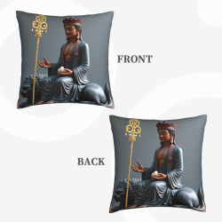 Zen Avalokiteshvara Plush Pillow Cover - Okomall