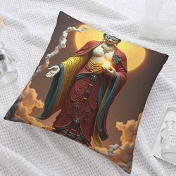 禪意佛像毛絨抱枕套 - Okomall