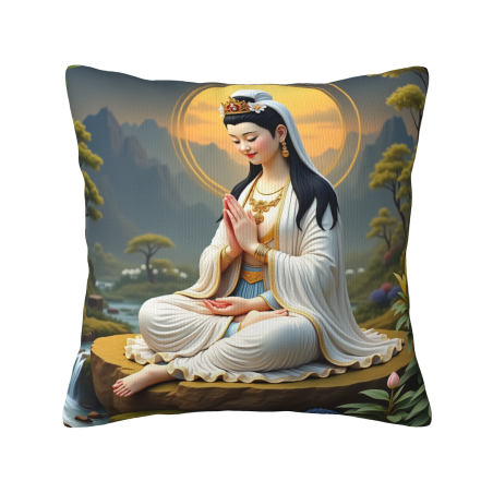 Zen Buddha Plush Pillow Cover - Okomall