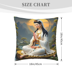 Zen Buddha Plush Pillow Cover - Okomall