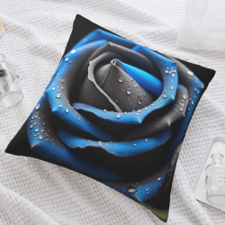 Funda de cojín de felpa con textura abstracta de gotas de agua - Okomall