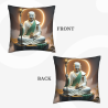 Funda de cojín de peluche con diseño zen de Buda - 18x18 pulgadas | OKOMALL