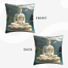 Housse de coussin en peluche avec motif zen de paysage montagneux - Okomall