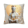 Cuscino in peluche della Bodhisattva Guanyin - 18x18 pollici | Okomall