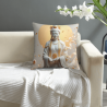 Funda de cojín de felpa de la Bodhisattva Guanyin - 18x18 pulgadas | Okomall