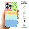 Радужный чехол с листьями для iPhone 15/Pro/Max - okomall