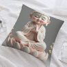 禅意毛绒抱枕套 - 18x18英寸 | Okomall