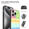 Радужный чехол с листьями для iPhone 15/Pro/Max - okomall