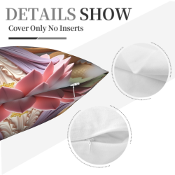 Zen Lotus Plush Pillow Cover - Okomall