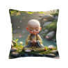 Cuscino in peluche Zen - Buddha in meditazione | Okomall