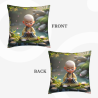 Funda de cojín de felpa Zen - Buda en meditación | Okomall