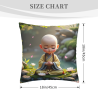 Funda de cojín de felpa Zen - Buda en meditación | Okomall