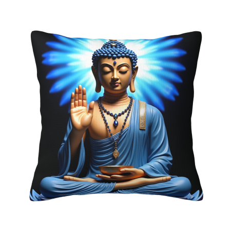 Zen Lotus Plush Pillow Cover - Okomall