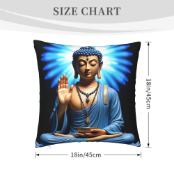 Cuscino in peluche con motivo di fiore di loto zen - Okomall