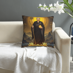 Housse de Coussin en Peluche Bouddha de la Compassion - Okomall